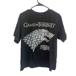 Game Of Thrones Mn LG Winter Is Coming Stark Graphic Dragon T‎ Shirt Cotton Fan